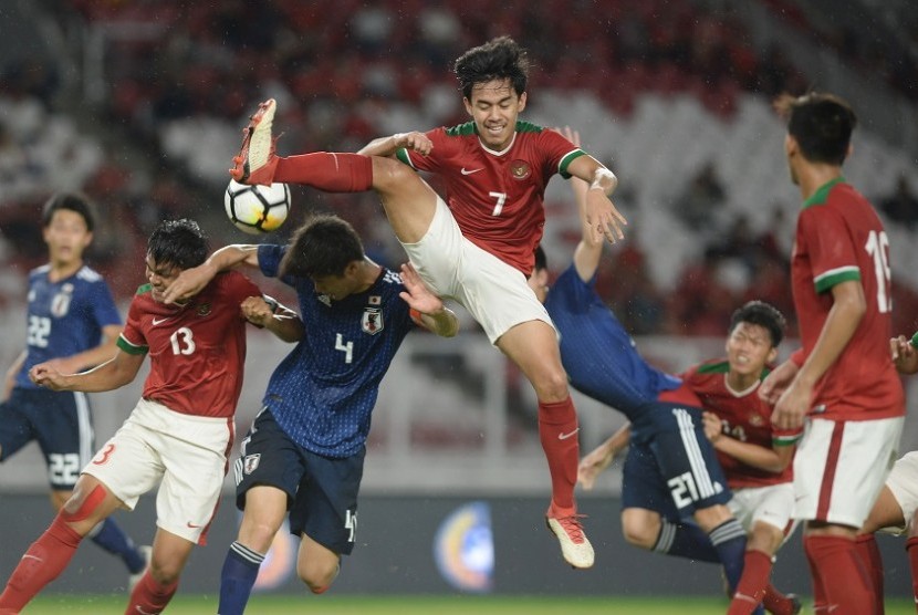 foto pertandingan uji coba timnas u-19