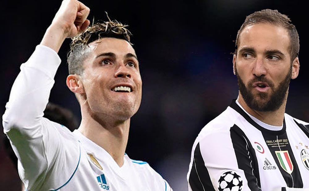 Foto Cristiano Ronaldo dan Gonzalo Higuain