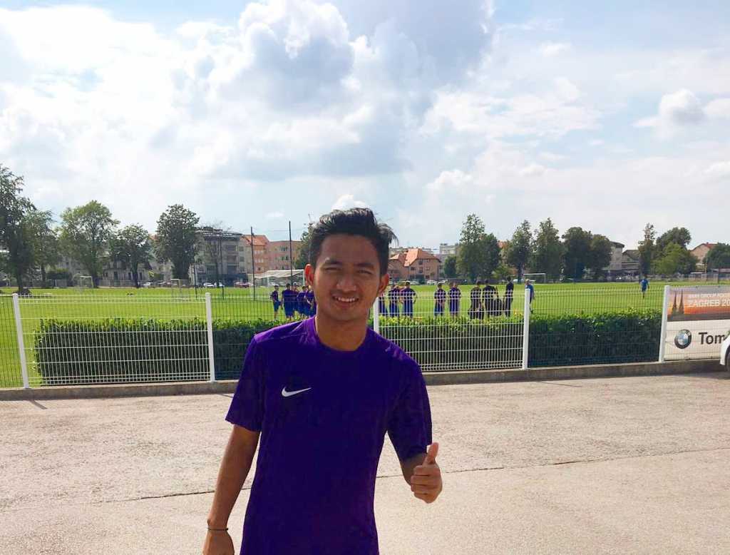 foto hambali tolib saat trial di NK Lokomotiva Zagreb