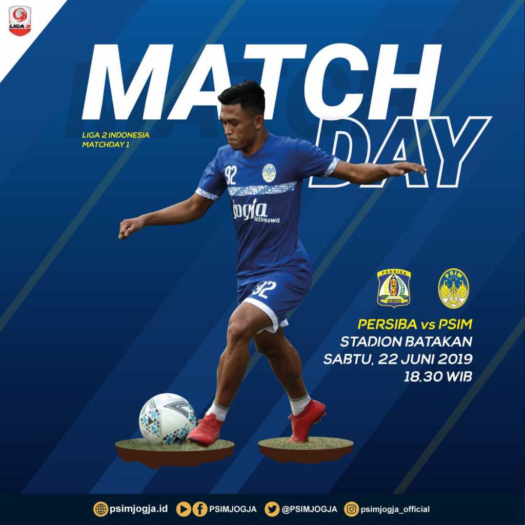 pertandingan liga 2 - persiba vs psim jogja. Credit: @PSIMJogja