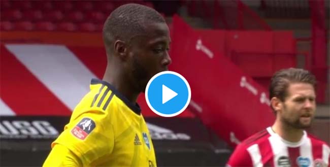Cuplikan gol Pepe di pertandingan Sheffield United Vs Arsenal