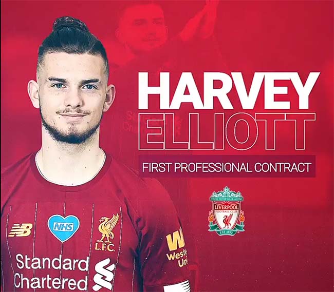 Hervey Elliott pemain Liverpool
