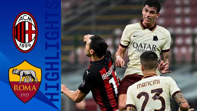 Highlights AC Milan Vs AS Roma: 3-3