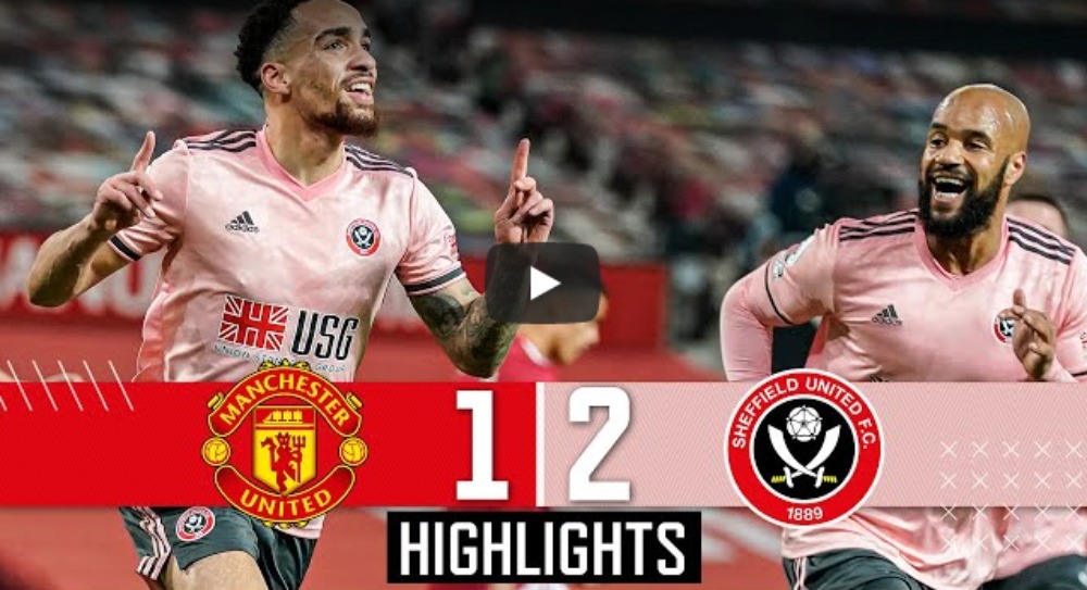 Highlights dan cuplikan gol MU Vs Sheffield 1-2