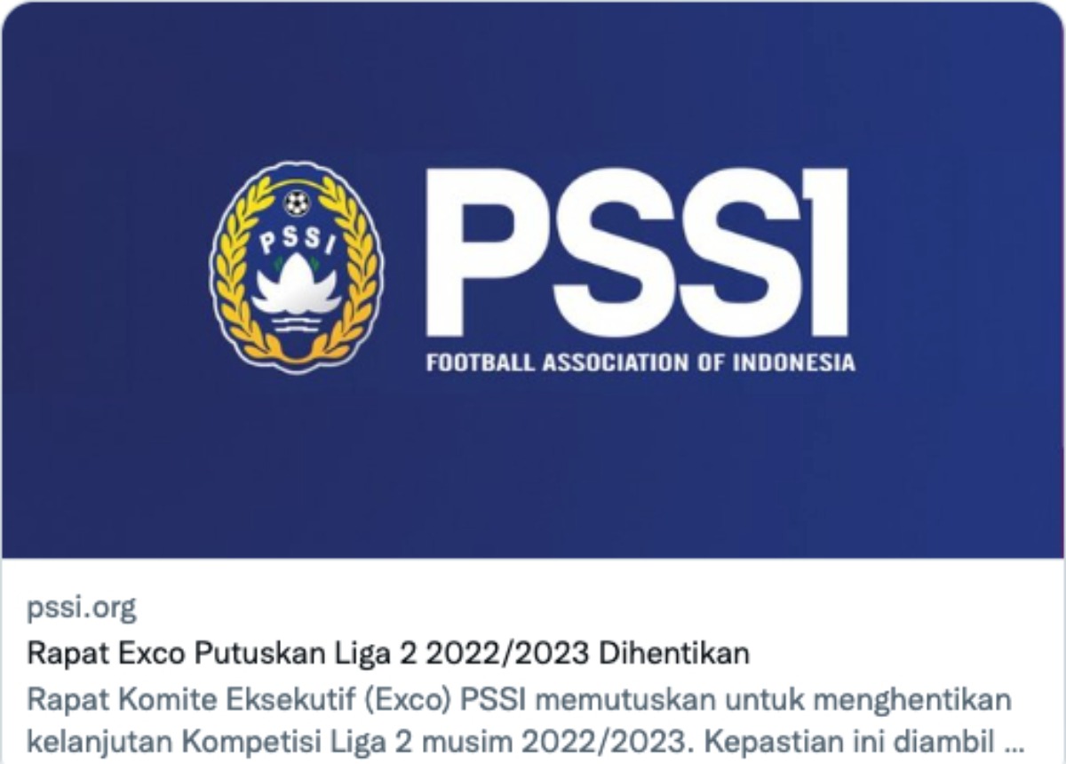 BREAKING NEWS: PSSI Stop LIGA 2