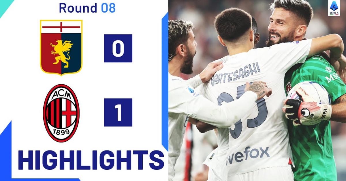 Hasil Pertandingan dan Highlights Genoa Vs AC Milan: 0 – 1