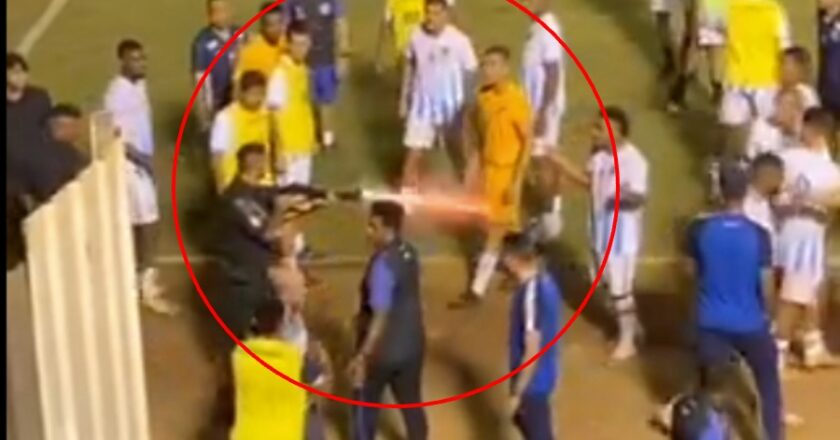 Polisi Tembak Paha Kiper Gremio Di Laga Gremio Anapolis vs Centro Oeste