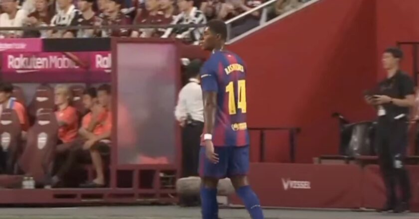 Marcus Rashford Debut di Pertandingan Vissel Kobe vs Barcelona