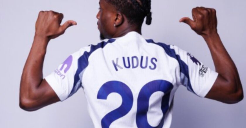 Mohammed Kudus Kenakan Nomor Punggung 20 di Totenham Hotspur
