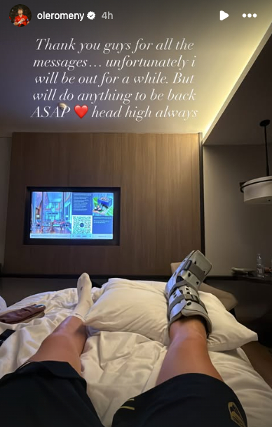 Ole Romeny Posting Foto Kondisi Cedera Kaki Kanan Terkininya